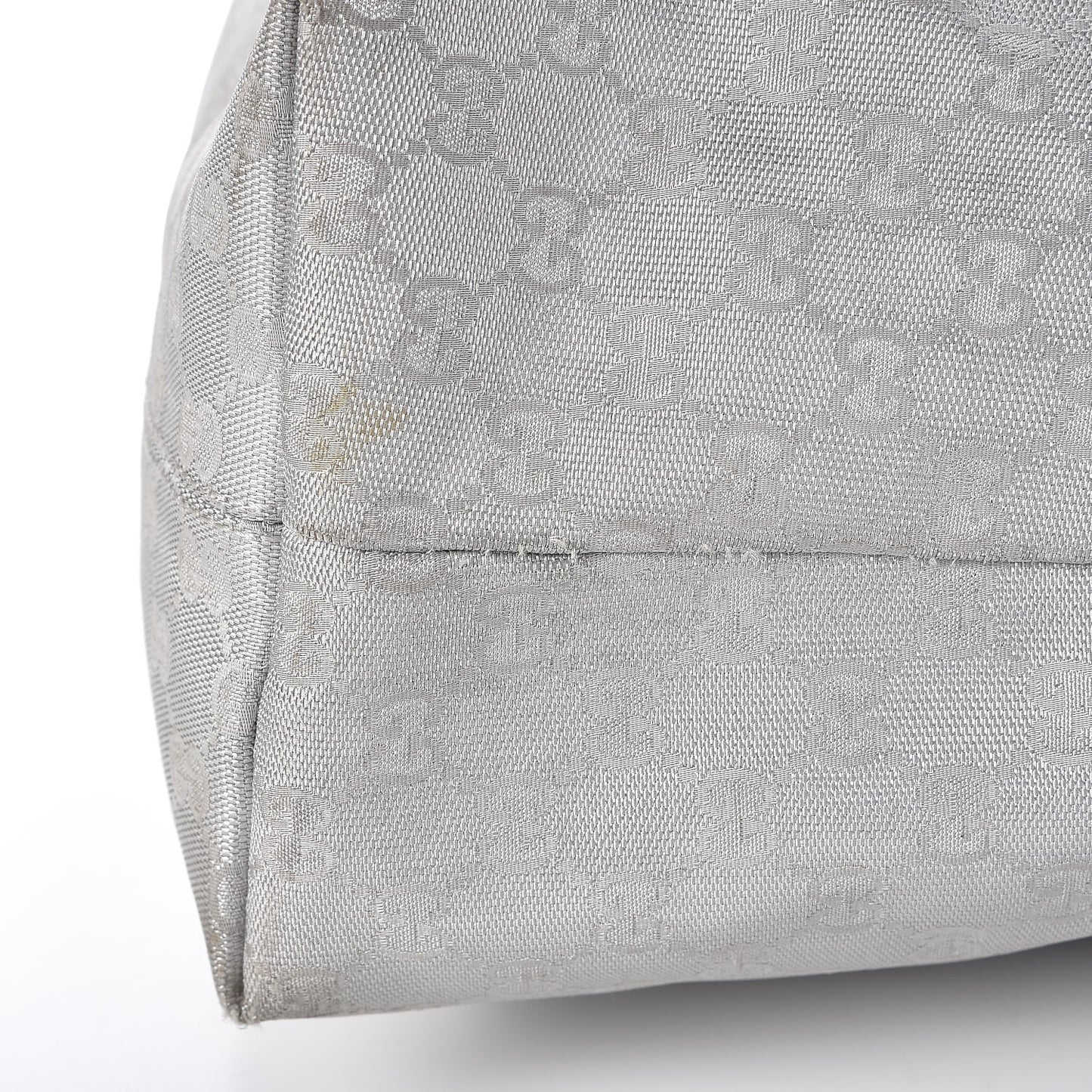 Metallic Monogram Travel Bag Silver