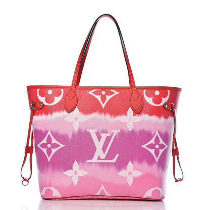 Louis Vuitton Monogram Escale Neverfull MM Rouge 3 of 12