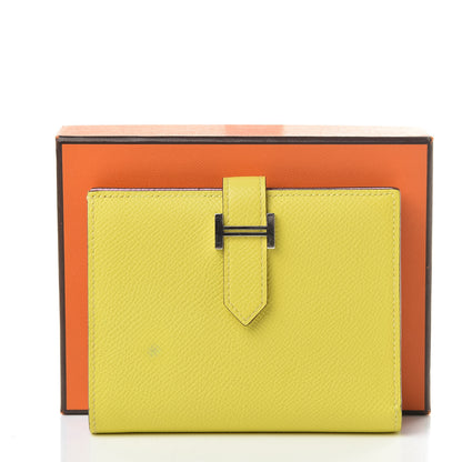 Hermes Epsom Verso Bearn Compact Wallet Lime Mauve Silvestre 8 of 8