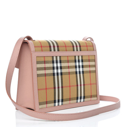Burberry Grainy Calfskin Vintage Check Small Macken Crossbody Bag Ash Rose 3 of 10