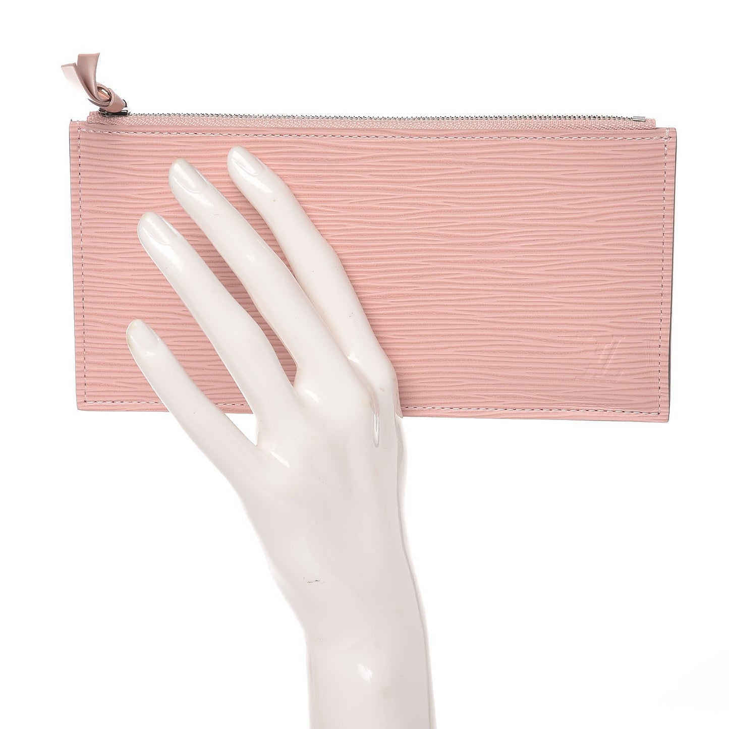 Epi Felicie Chain Wallet Zippered Insert Rose Ballerine