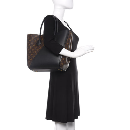Louis Vuitton Calfskin Monogram Kimono Tote Black 2 of 9