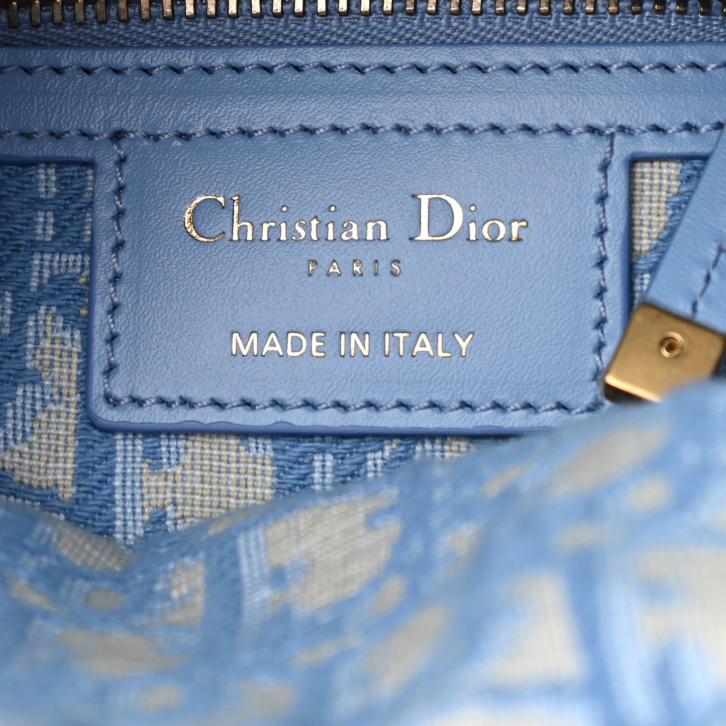 Wicker Oblique Medium Lady Dior Bag Cornflower Blue