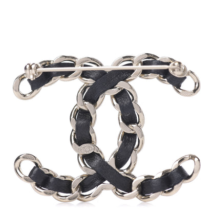 Chanel Lambskin Chain CC Brooch Black Gold 2 of 4