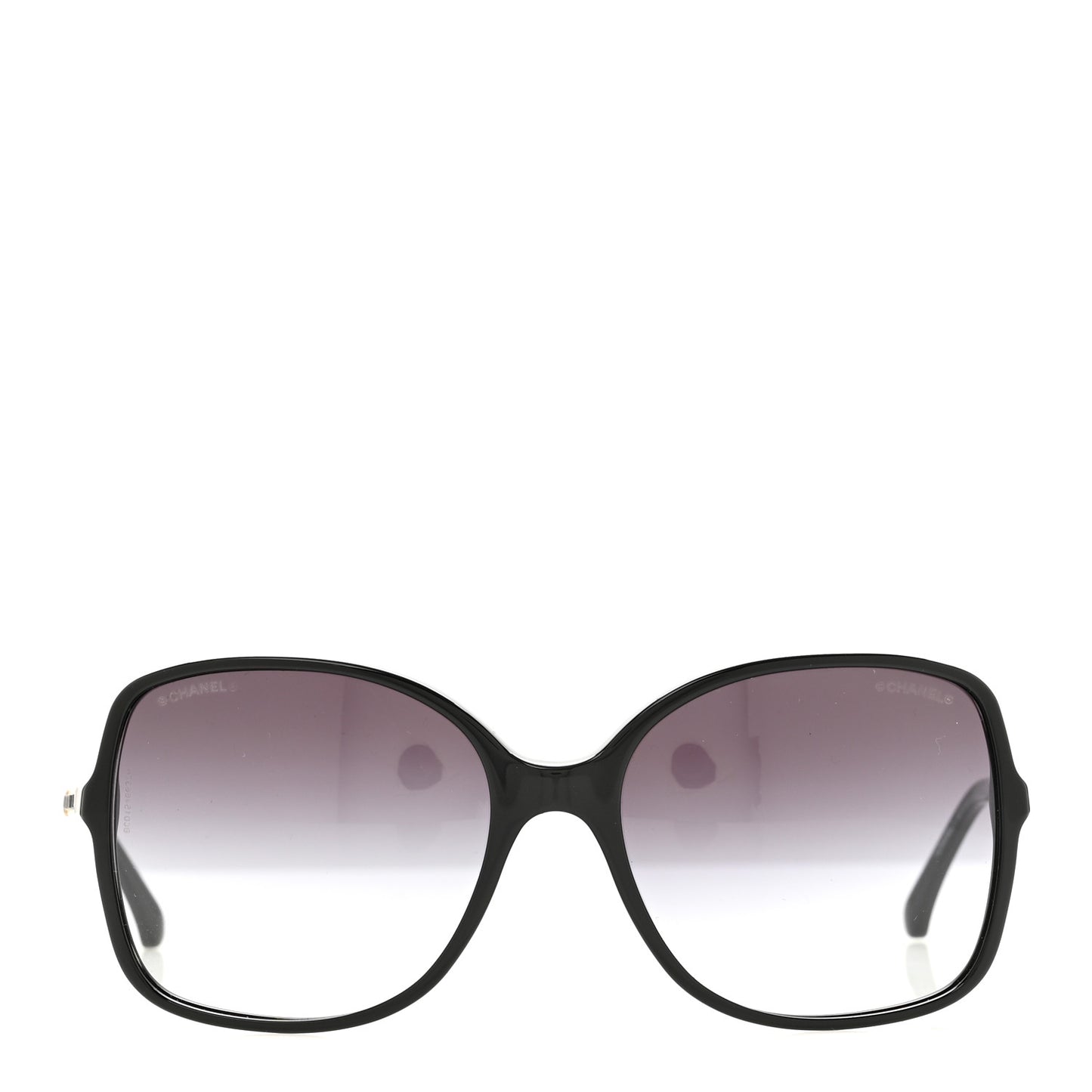 Lambskin Square Chain Sunglasses 5210-Q Black