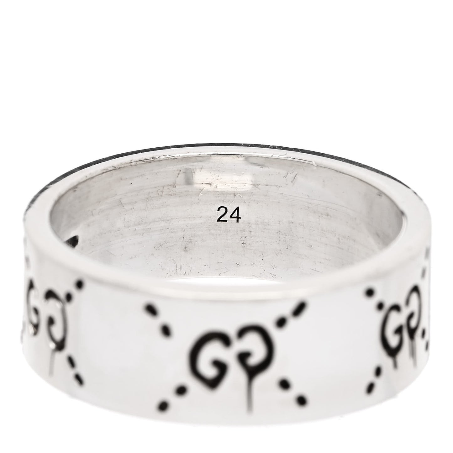 Sterling Silver GucciGhost Hamlet Skull Ring 63 10.5