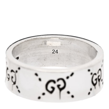 Gucci Sterling Silver GucciGhost Hamlet Skull Ring 63 10.5 6 of 6
