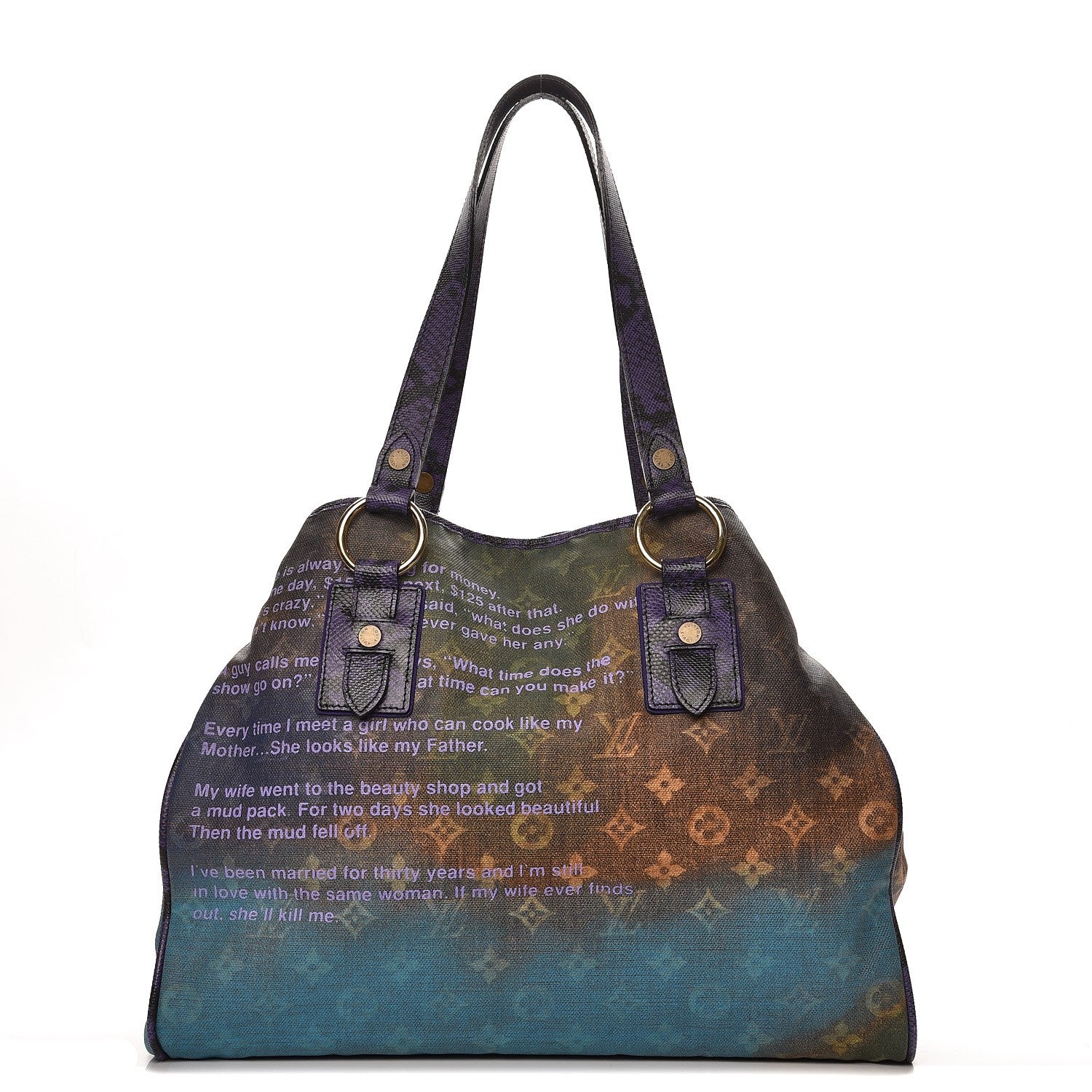 Louis Vuitton Monogram Karung Heartbreak Jokes Tote Violet 1 of 8