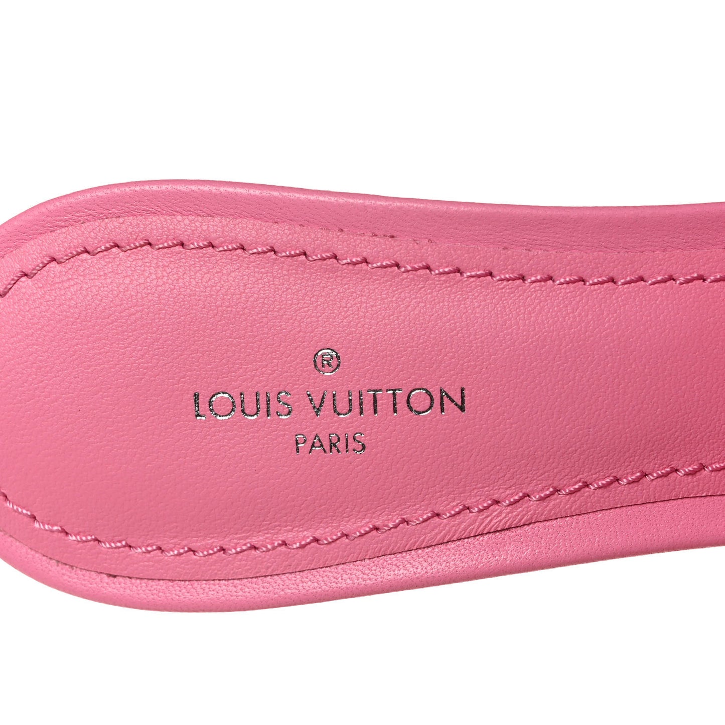 Lambskin Embossed Monogram Revival Mules 37.5 Rose Pop