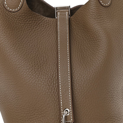 Hermes Taurillon Clemence Picotin Lock 18 PM Etoupe 8 of 11