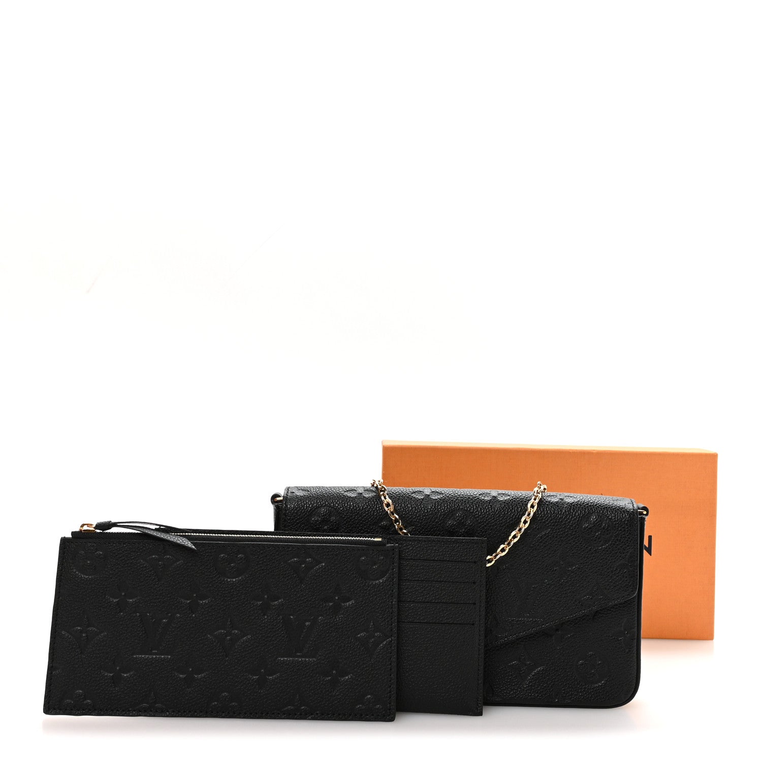 Louis Vuitton Empreinte Pochette Felicie Chain Wallet Black 23 of 23