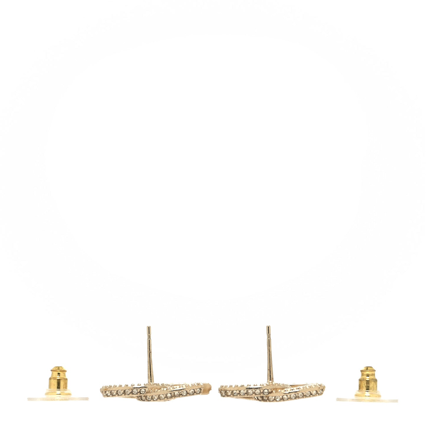 Crystal Timeless CC Earrings Gold