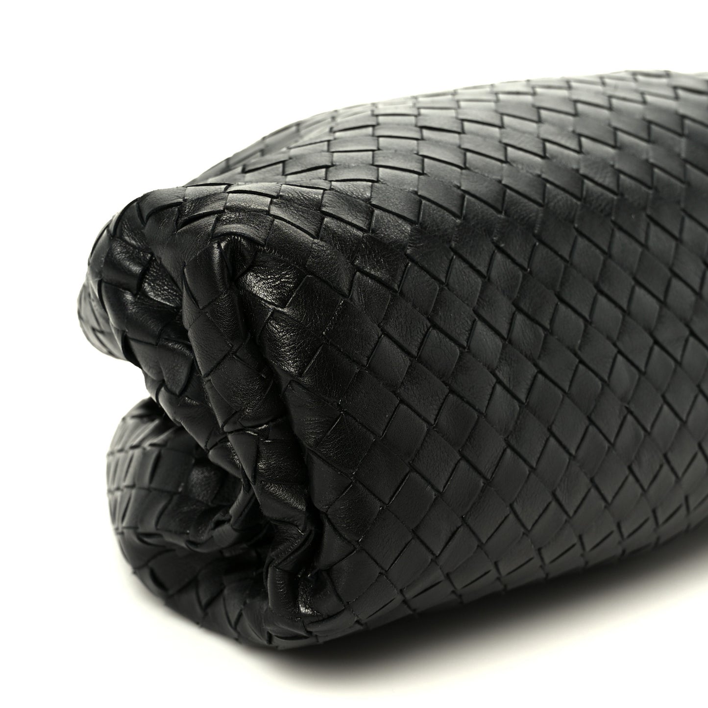 Nappa Maxi Intreccio The Pouch Oversized Clutch Black