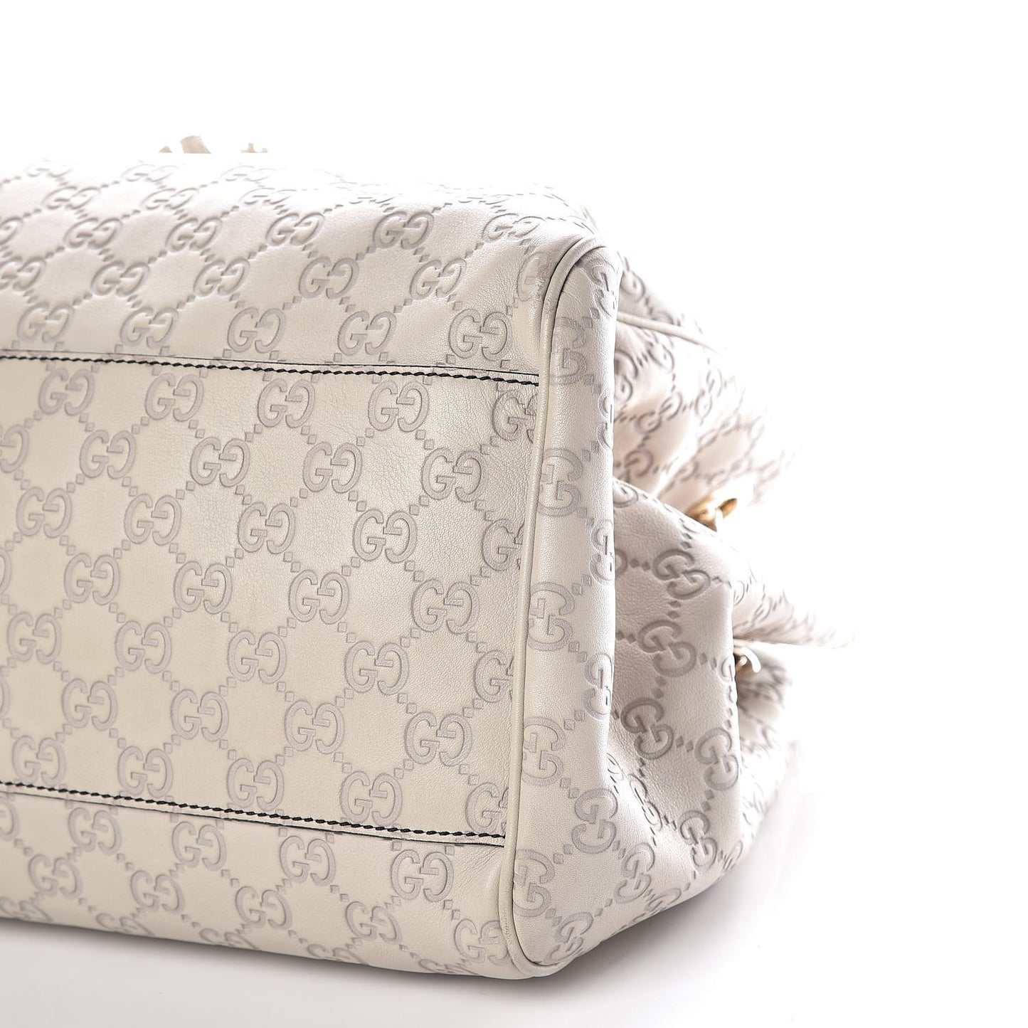 Guccissima Signature Medium Emily Shoulder Bag Mystic White