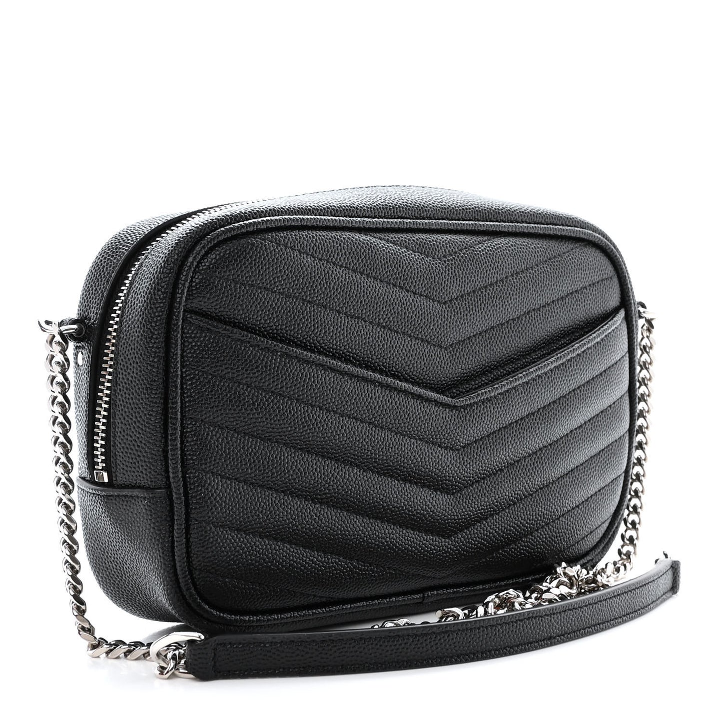 Grain De Poudre Matelasse Monogram Mini Lou Camera Bag Black