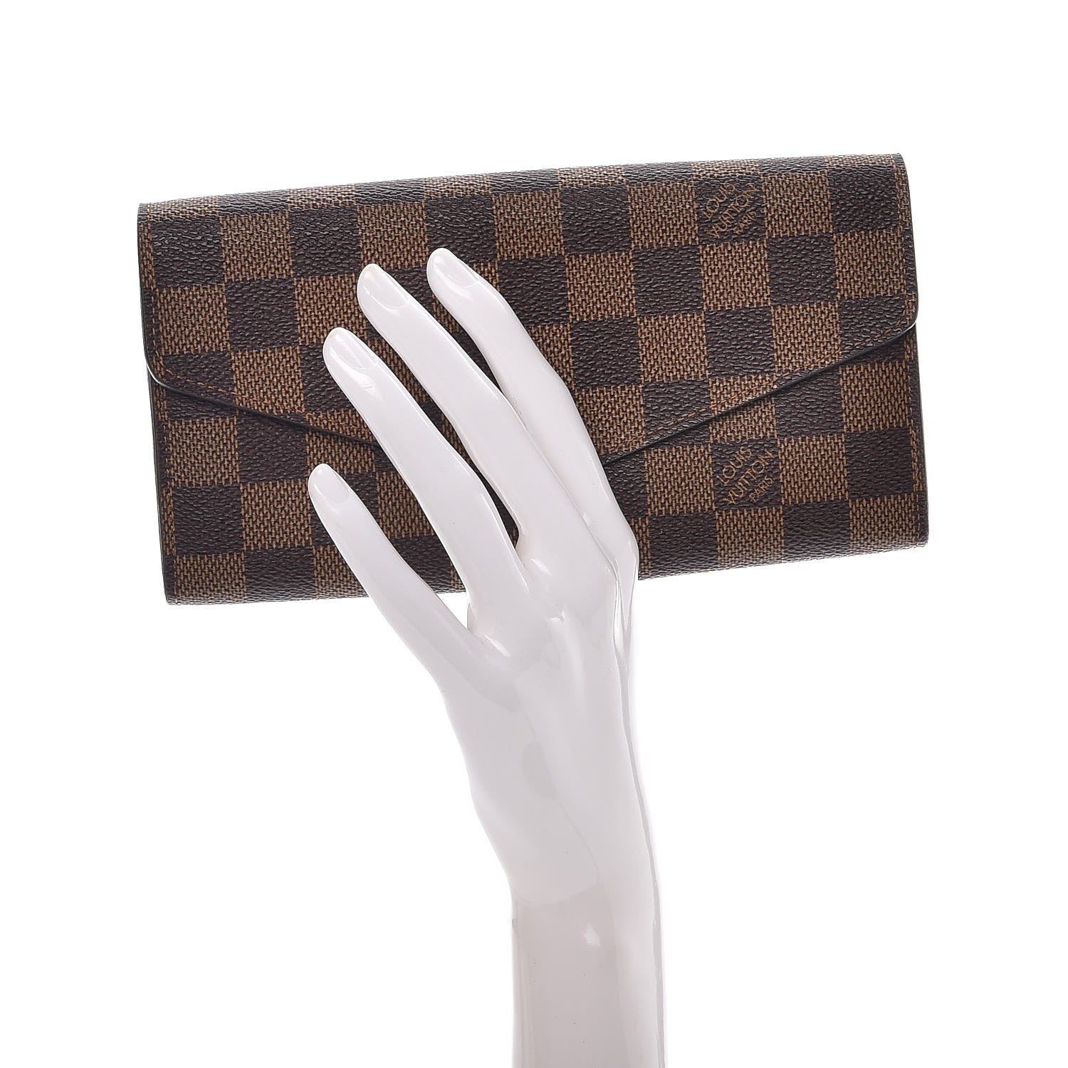 Louis Vuitton Damier Ebene Sarah Wallet NM 2 of 9