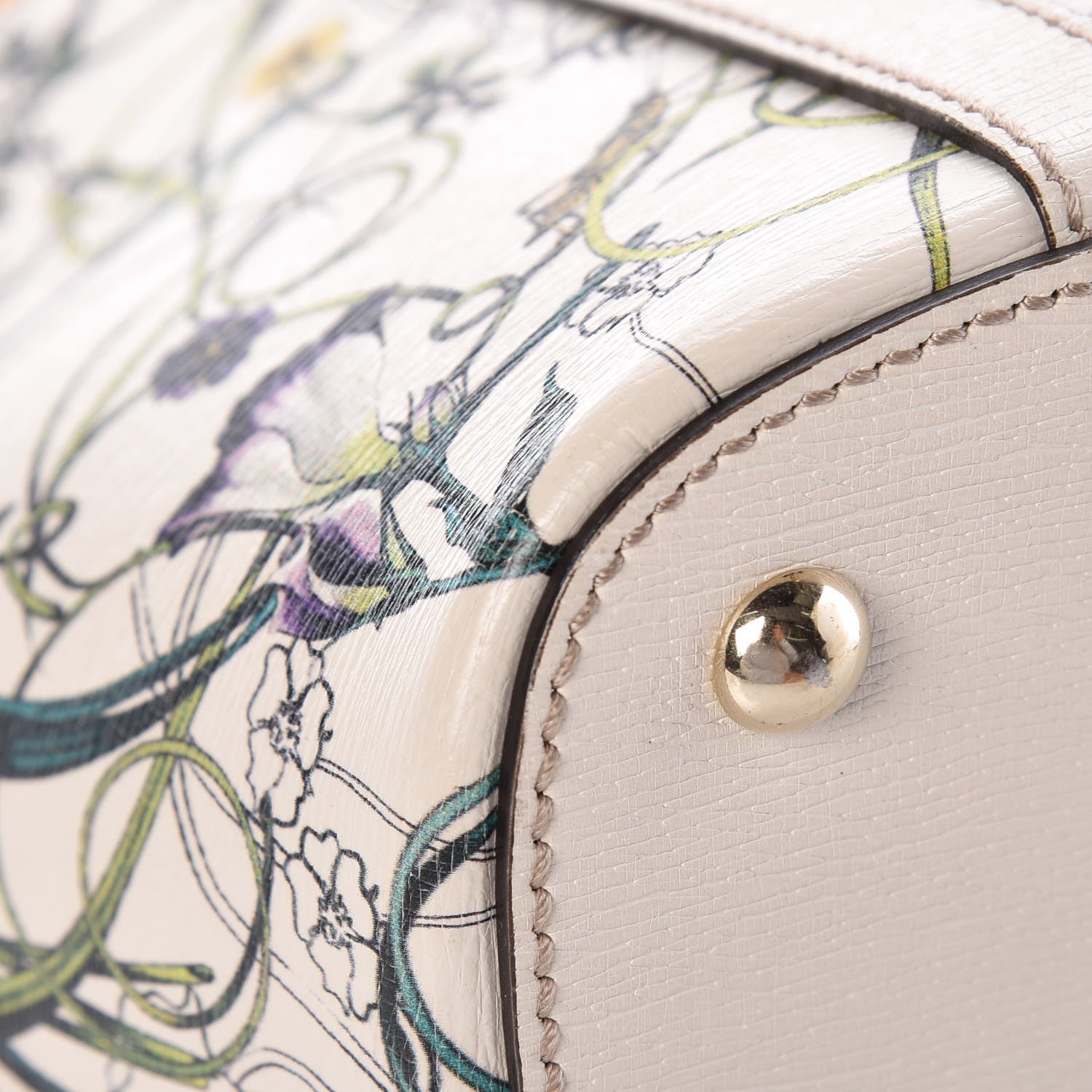 Gucci Calfskin Flora Infinity Small Nice Tote Off White 14 of 21