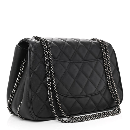 Chanel Calfskin Quilted Medium Frame in Chain Flap Black 2 of 10