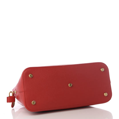 Balenciaga Signature Grained Calfskin Logo M Ville Top Handle Bag Rouge Coquelicot Black 3 of 12
