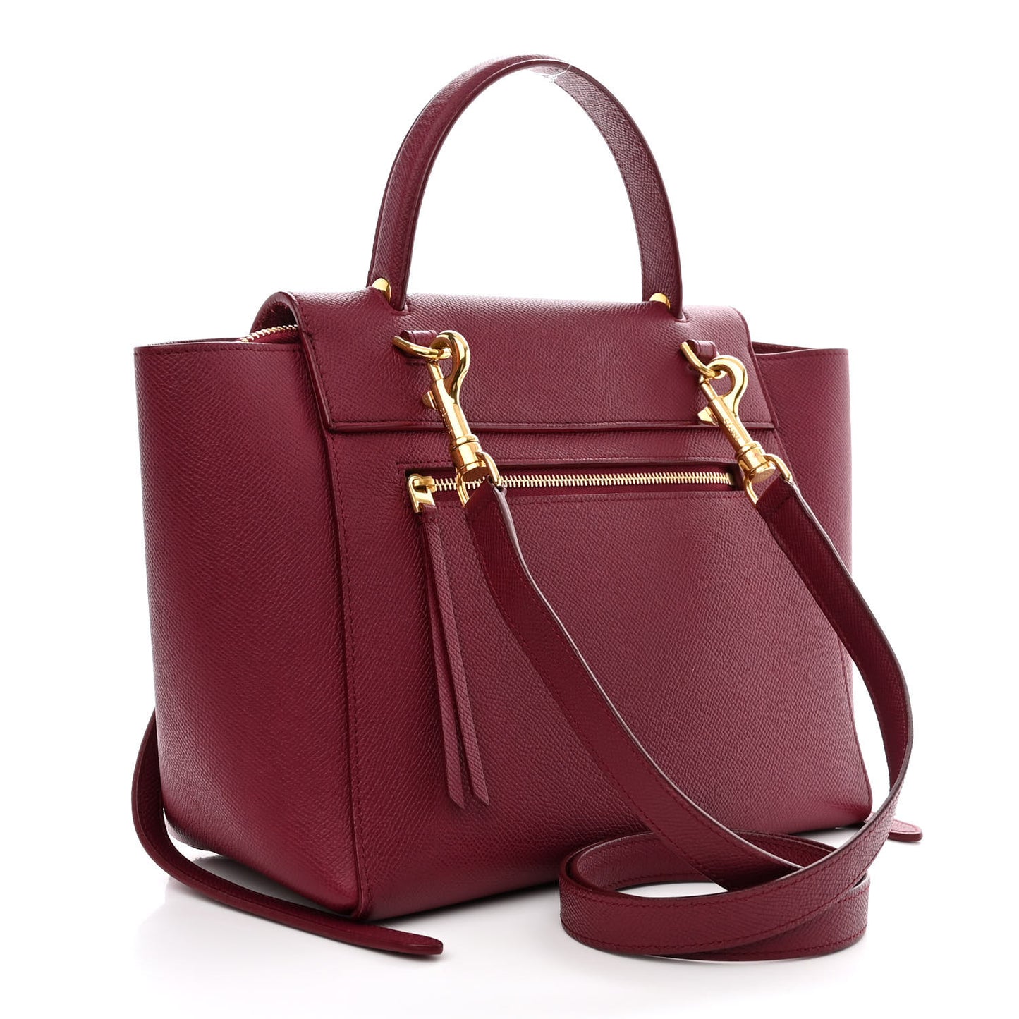 Grained Calfskin Micro Belt Bag Plum