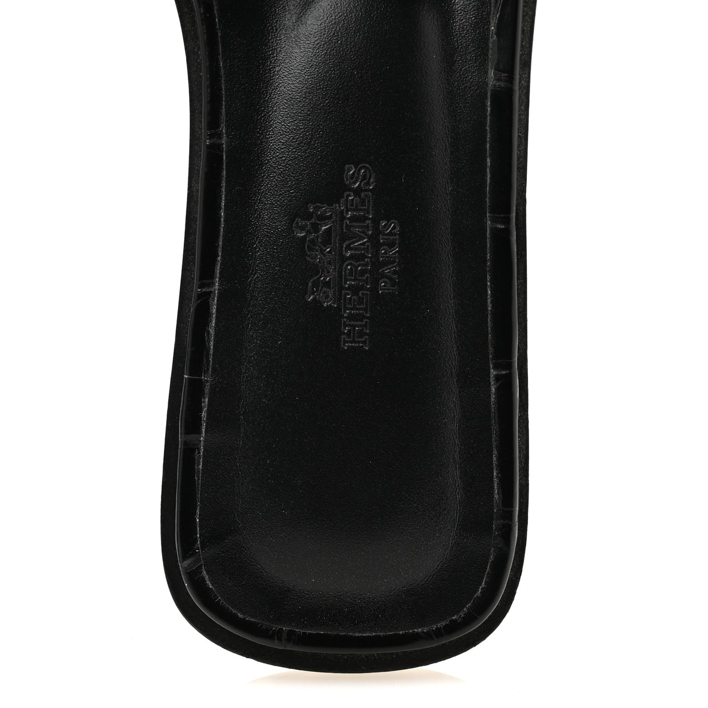 Matte Alligator Oran Sandals 36.5 Black