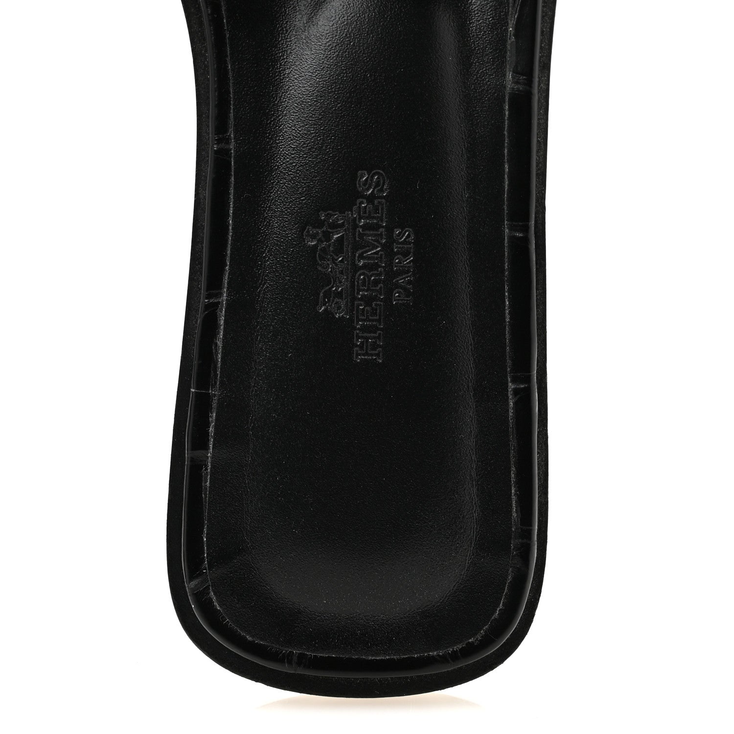Hermes Matte Alligator Oran Sandals 36.5 Black 7 of 11