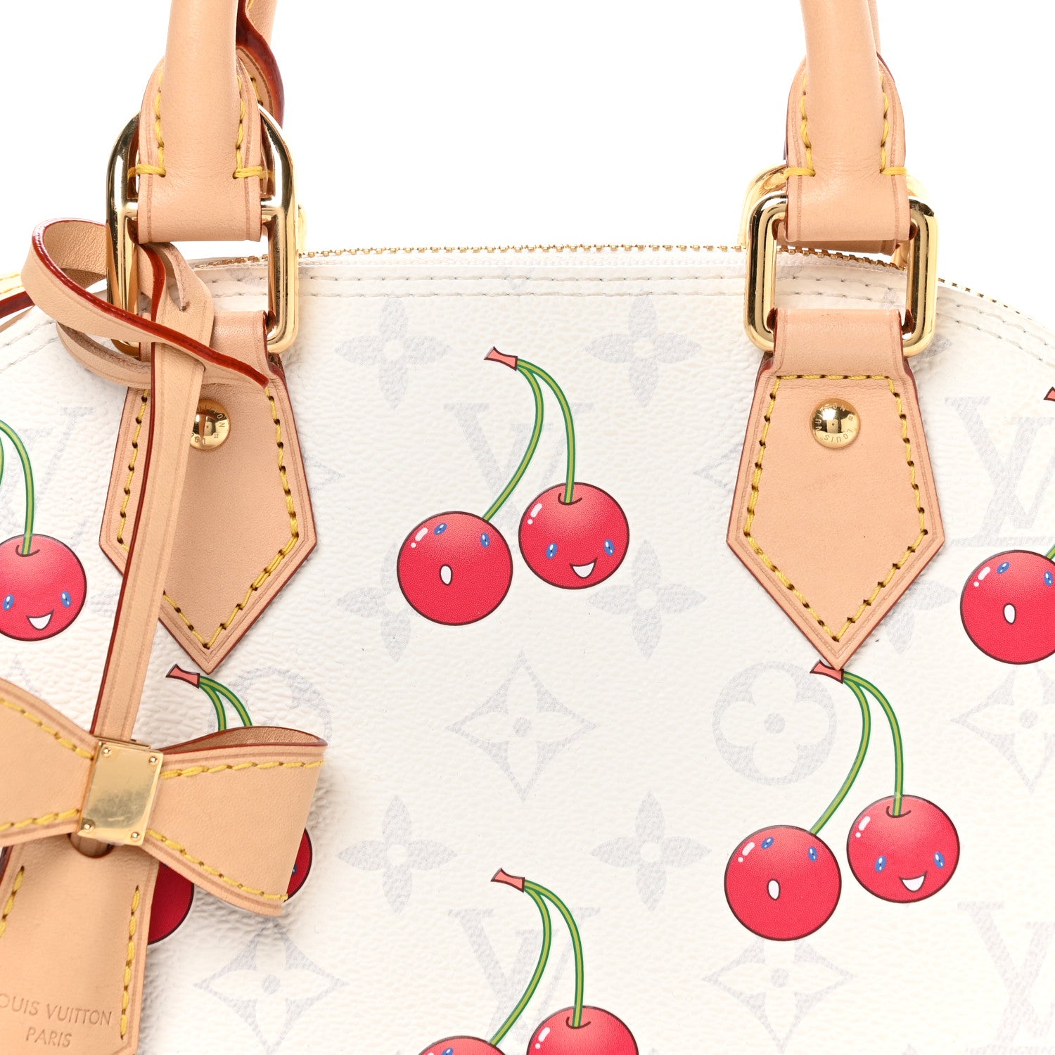 Louis Vuitton LV X TM Monogram Cerises Alma BB White 7 of 10