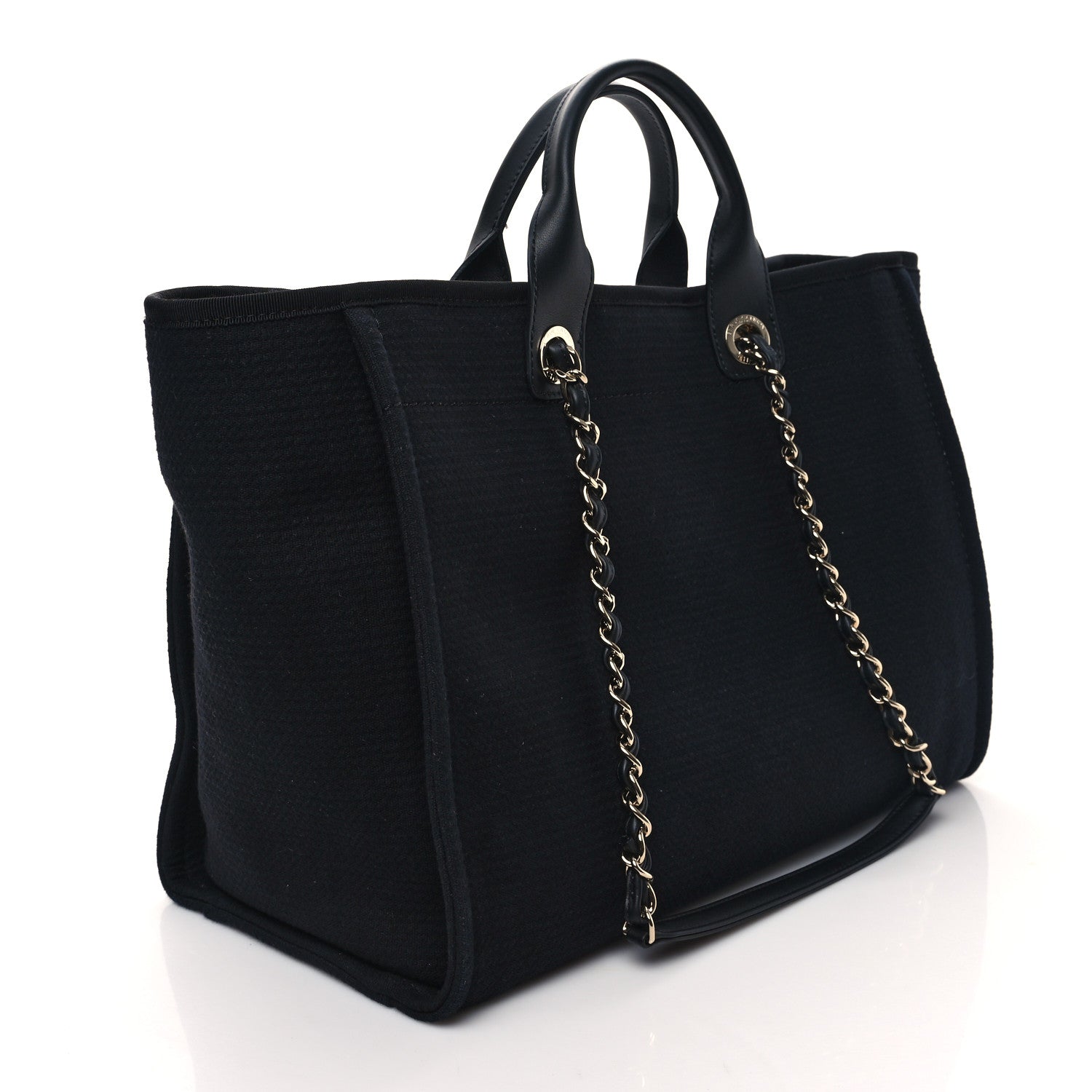 Chanel Mixed Fibers Medium Deauville Tote Black 4 of 12