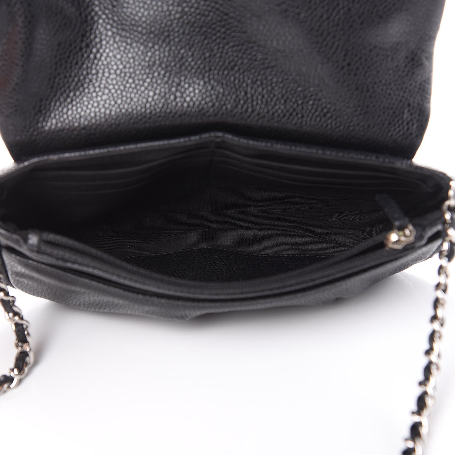 Chanel Caviar Half Moon Wallet On Chain WOC Black 5 of 11