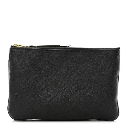 Louis Vuitton Empreinte Double Zip Pochette Black 1 of 11