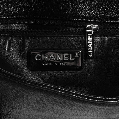 Chanel Metallic Deerskin Luxe Ligne North South Tote Black 5 of 7