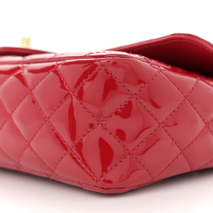 Chanel Patent Calfskin Quilted Valentine Charms Medium Single Flap Red 10 of 13