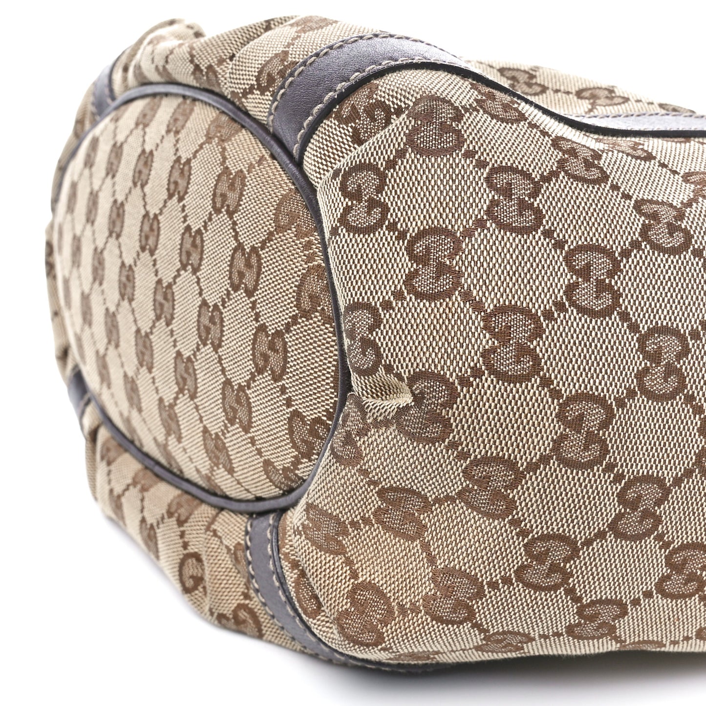 Monogram Medium D Gold Tote Bag Brown