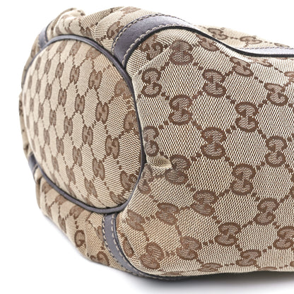 Gucci Monogram Medium D Gold Tote Bag Brown 10 of 10
