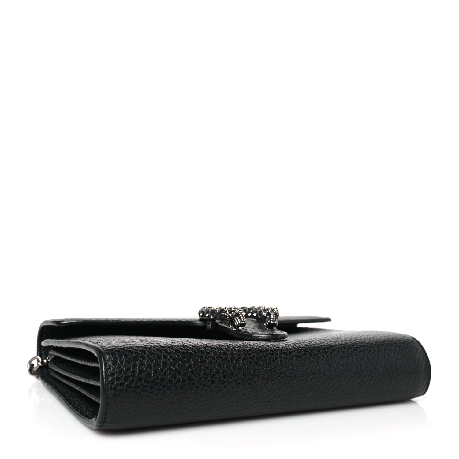 Gucci Calfskin Mini Dionysus Chain Wallet Black 4 of 9