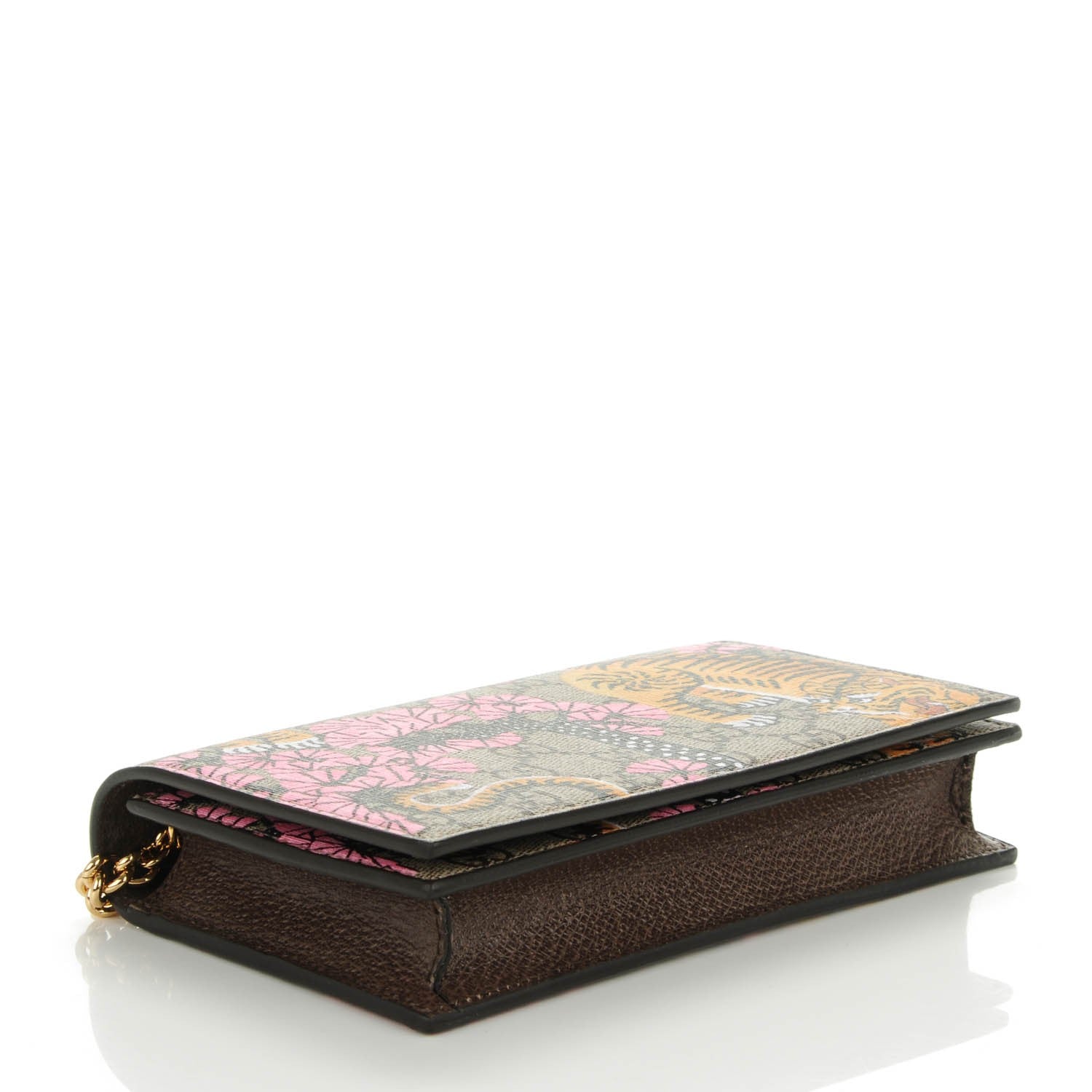 Gucci GG Supreme Monogram Bengal Chain Wallet Beige Pink 4 of 6