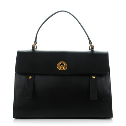 Saint Laurent Calfskin Canvas Large Muse Two Black 1 of 8
