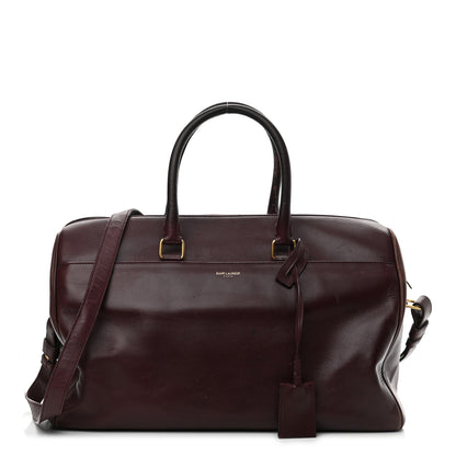 Saint Laurent Calfskin Classic Duffle 12 Wine 1 of 17