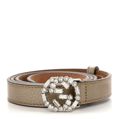Gucci Calfskin Crystal Interlocking G Belt 85 34 Sasso 1 of 7