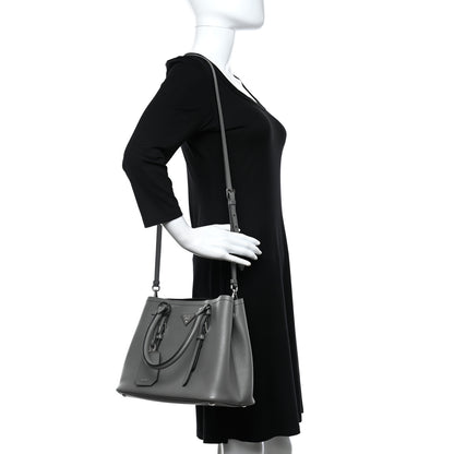 Prada Saffiano Cuir Small Double Handle Tote Marmo 2 of 8