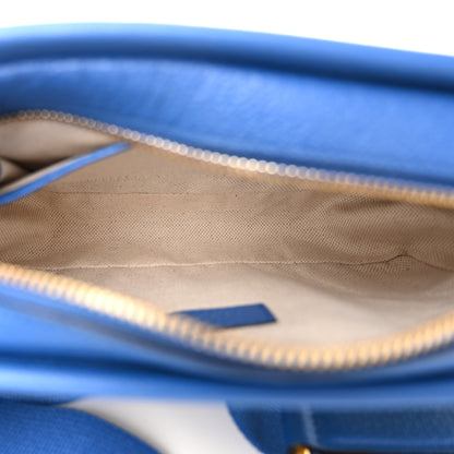 Gucci GG Supreme Monogram Mix Textured Dollar Calfskin Rhombus Inlay Crossbody Bag Beige Ebony Harvest Joy Blue 5 of 10