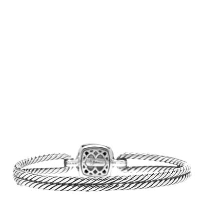 David Yurman Sterling Silver 18K Yellow Gold Diamond Albion Cable Bracelet 3 of 4