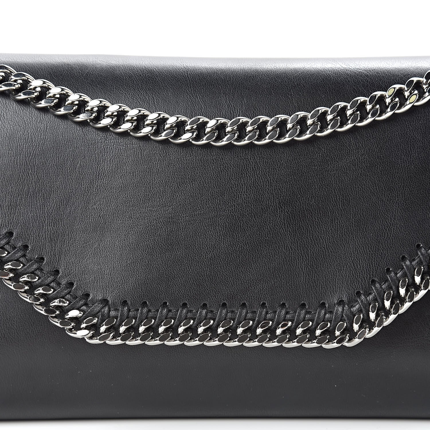 Stella McCartney Eco Alter Nappa Falabella Clutch with Chain Bag Black 8 of 10