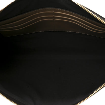 Fendi Fabric Jacquard FF Large Flat Pouch Tobacco Moro Sand 5 of 9