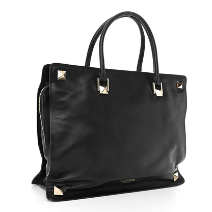 Valentino Garavani Vitello Macro Rockstud Runway Tote Black 3 of 12