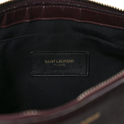 Saint Laurent Calfskin Teen Monogram Crossbody Bag Bordeaux 5 of 9