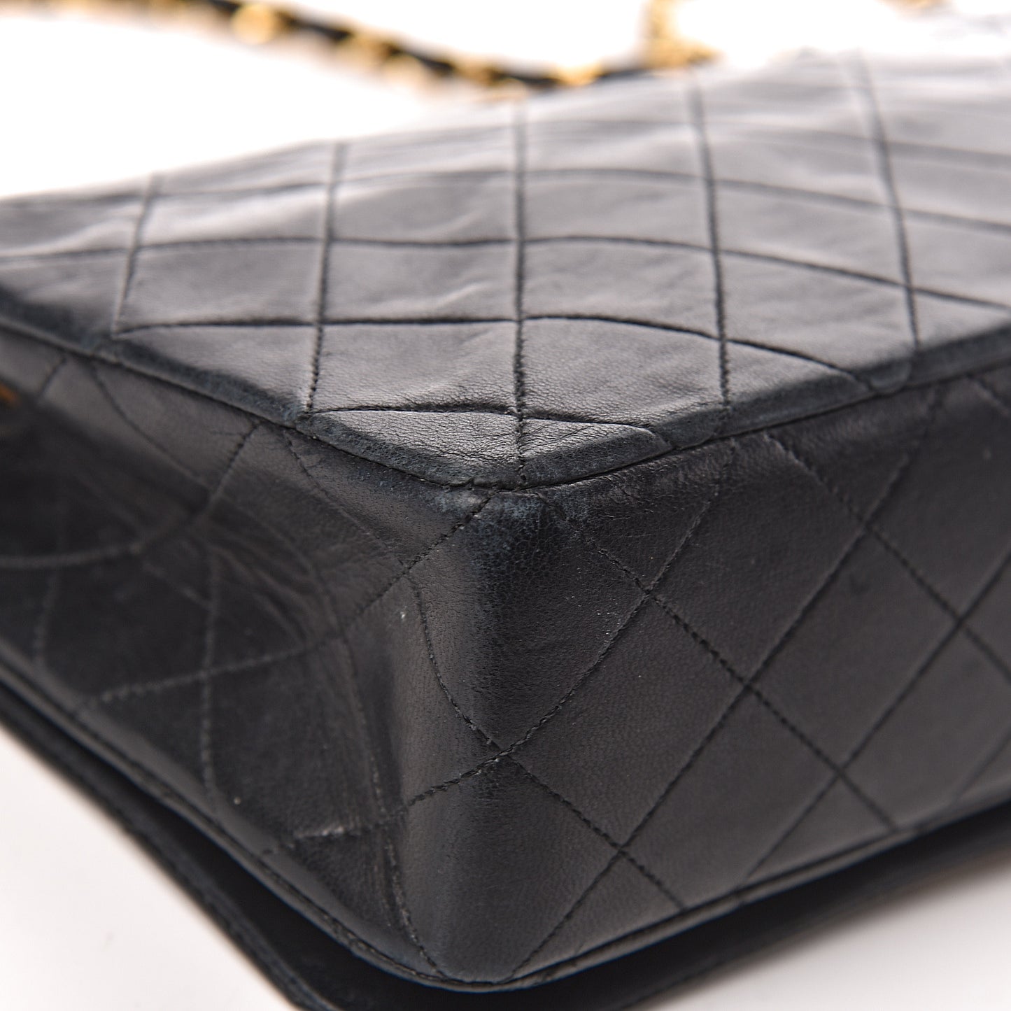 Lambskin Quilted Small Single Flap Black