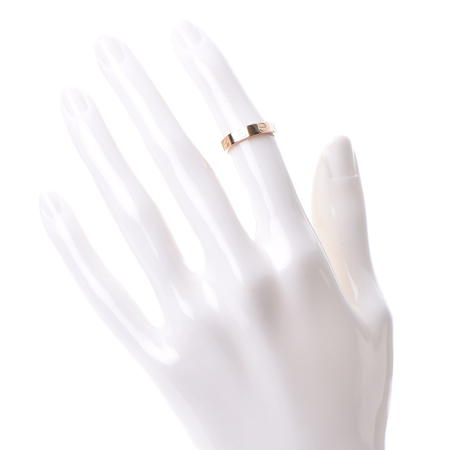18K Pink Gold 3.5mm LOVE Wedding Band Ring 47 4.25