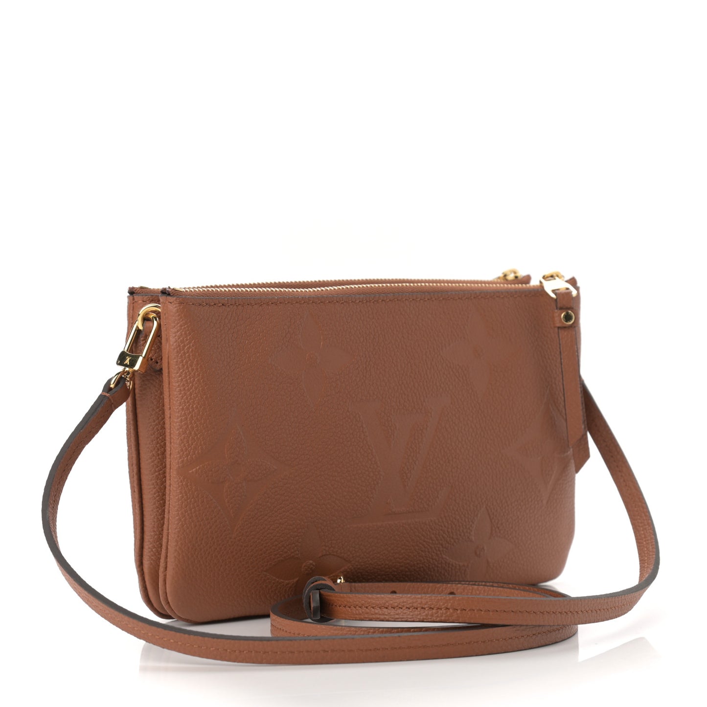 Empreinte Monogram Giant Double Zip Pochette Caramel