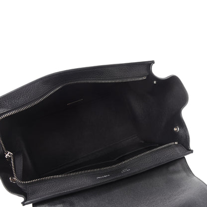 Celine Drummed Calfskin Suede Small Trapeze Black 5 of 11